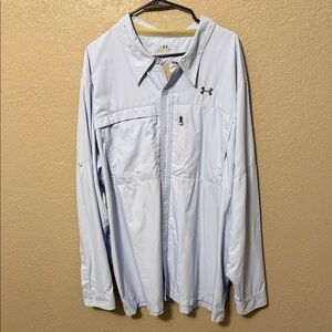 Under Armour men's long-sleeve fishing button-up shirt size 3XL